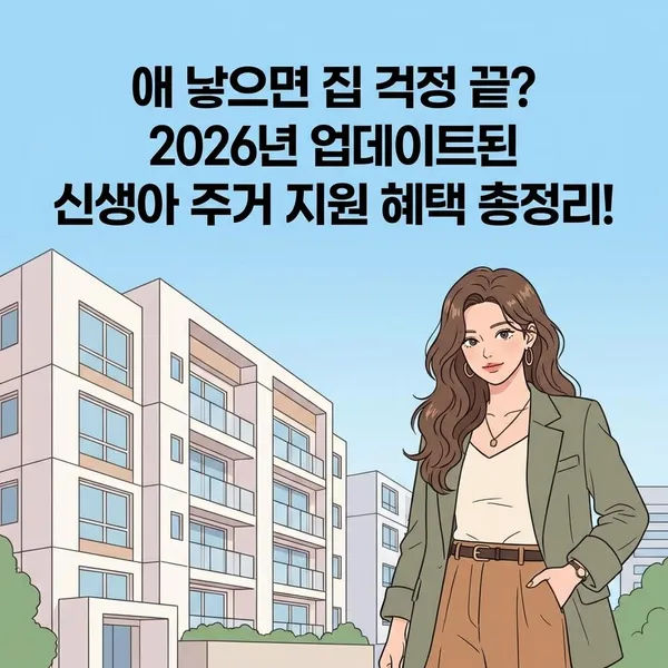 "애 낳으면 집 걱정 끝?" 2026년 업데이트된 신생아 주거 지원 혜택 총정리!