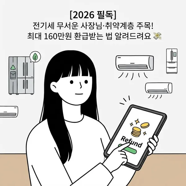 [2026 필독] 전기세 무서운 사장님·취약계층 주목!