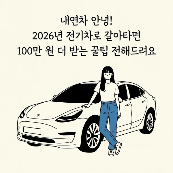 내연차 안녕! 2026년 전기차 전환지원금 100만 원 꿀팁